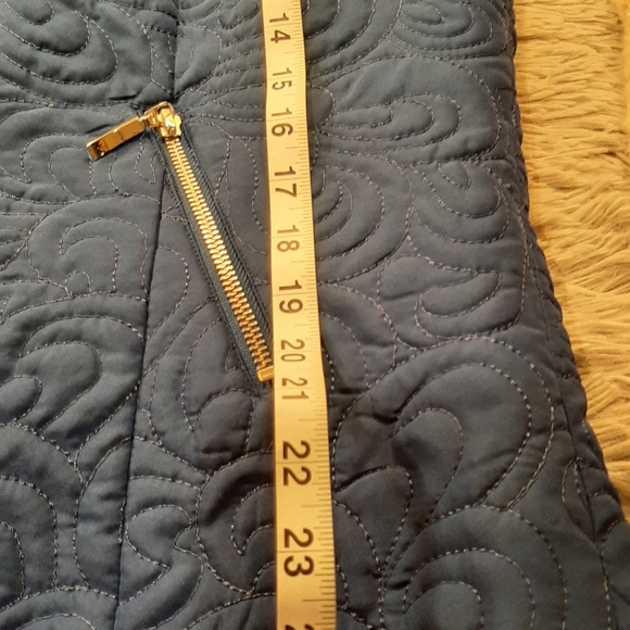 Christopher & Banks Royal Blue Patterned Zip Vest Size Large - Picture 9 of 9